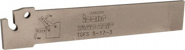 Iscar - 0.685" Blade Height, 0.098" Blade Width, 4.331" OAL, Neutral Cut, Single End Indexable Cut-Off Blade - TGFS Blade, Tang-Grip Series - Exact Tool & Supply
