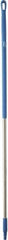 Vikan - 60 x 1-1/4" Stainless Steel Squeegee Handle - European Threaded Connection, Blue - Exact Tool & Supply
