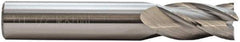 M.A. Ford - 7/16", 1" LOC, 7/16" Shank Diam, 2-3/4" OAL, 4 Flute, Solid Carbide Square End Mill - Single End, TiN Finish, 30° Helix, Centercutting, Right Hand Cut, Right Hand Flute, Series 111 - Exact Tool & Supply