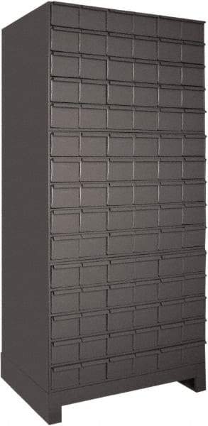 Durham - 90 Drawer, Small Parts Steel Storage Cabinet - 14" Deep x 35" Wide x 63" High - Exact Tool & Supply