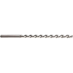 Extra Length Drill Bit: 0.2402″ Dia, 130 °, Cobalt Uncoated, 5.91″ Flute Length, Parabolic Flute, Straight-Cylindrical Shank, Series A976