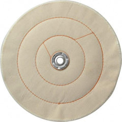 Dico - 10" Diam x 1/2" Thick Unmounted Buffing Wheel - Cushion Sewn, 1" Arbor Hole, Medium Density - Exact Tool & Supply
