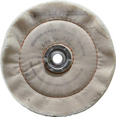 Dico - 6" Diam x 3/4" Thick Unmounted Buffing Wheel - Cushion Sewn, 1/2" Arbor Hole, Medium Density - Exact Tool & Supply