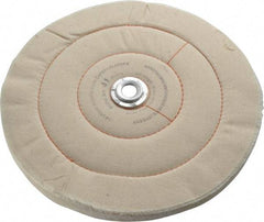 Dico - 10" Diam x 3/4" Thick Unmounted Buffing Wheel - Cushion Sewn, 1/2" Arbor Hole, Medium Density - Exact Tool & Supply