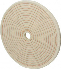 Dico - 10" Diam x 1/2" Thick Unmounted Buffing Wheel - Spiral Sewn, 1/2" Arbor Hole, Coarse Grade - Exact Tool & Supply