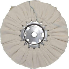 Divine Brothers - 10" Diam x 1/2" Thick Unmounted Buffing Wheel - Ventilated Bias Cut, 3/4" Arbor Hole - Exact Tool & Supply
