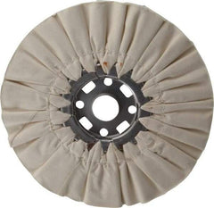 Divine Brothers - 10" Diam x 1/2" Thick Unmounted Buffing Wheel - Ventilated Bias Cut, 1-1/4" Arbor Hole - Exact Tool & Supply