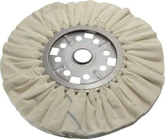 Divine Brothers - 12" Diam x 1/2" Thick Unmounted Buffing Wheel - Ventilated Bias Cut, 1-1/4" Arbor Hole - Exact Tool & Supply