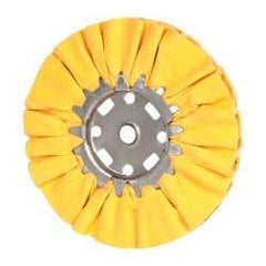 Divine Brothers - 8" Diam x 1/2" Thick Unmounted Buffing Wheel - Ventilated Bias Cut, 1/2" Arbor Hole - Exact Tool & Supply