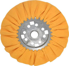 Divine Brothers - 12" Diam x 1/2" Thick Unmounted Buffing Wheel - Ventilated Bias Cut, 1-1/4" Arbor Hole - Exact Tool & Supply