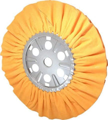 Divine Brothers - 16" Diam x 1/2" Thick Unmounted Buffing Wheel - Ventilated Bias Cut, 1-1/4" Arbor Hole - Exact Tool & Supply