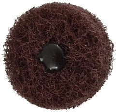 Standard Abrasives - 2" Diam, Medium Mounted Scrubber Buffing Wheel - 2 Ply, Medium Grade, 1/4" Shank Diam, 12,000 RPM - Exact Tool & Supply