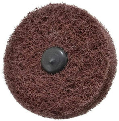 Standard Abrasives - 3" Diam, Medium Mounted Scrubber Buffing Wheel - 2 Ply, Medium Grade, 1/4" Shank Diam, 8,000 RPM - Exact Tool & Supply