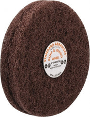 Standard Abrasives - 4" Diam, Medium Mounted Scrubber Buffing Wheel - Exact Tool & Supply