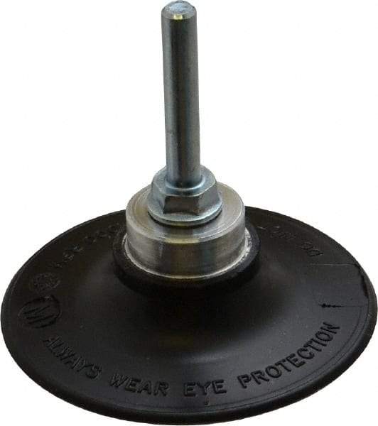 Standard Abrasives - 3" Diam Quick-Change Type S Disc Backing Pad - 1/4" Shank Diam, Medium Density, 20,000 RPM, SocAtt Compatible - Exact Tool & Supply