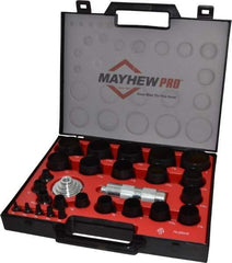 Mayhew - 27 Piece, 1/8 to 2", Hollow Punch Set - Comes in Plastic Case - Exact Tool & Supply