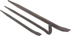 Mayhew - 3 Piece Line-Up & Rolling Head Pry Bar Set - Includes 14, 16 & 20" Lengths - Exact Tool & Supply