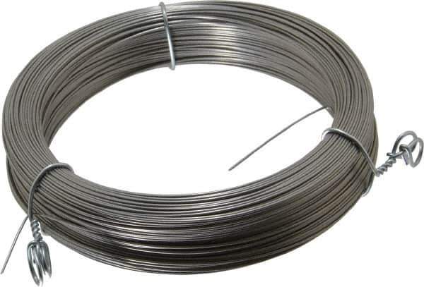 Made in USA - 14 Gage, 0.033 Inch Diameter x 344 Ft. Long, 302/304 Music Wire Coil - ASTM A580, 1 Lb. Shipping Weight - Exact Tool & Supply