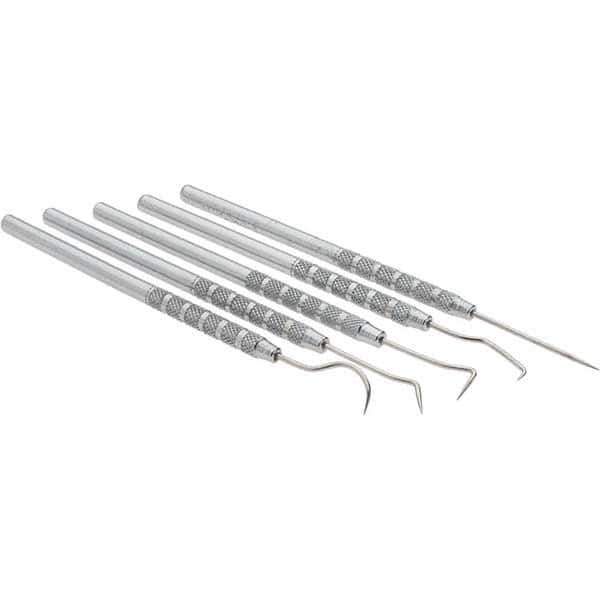 Value Collection - 5 Piece Precision Probe Set - Stainless Steel - Exact Tool & Supply