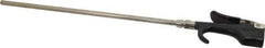 Coilhose Pneumatics - Safety Extension Tube Thumb Lever Blow Gun - 1/4 NPT, 12" Tube Length, Zinc - Exact Tool & Supply