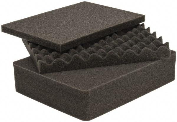 Pelican Products, Inc. - Tool Box Foam Replacement Foam Set - 7-53/64" Wide x 4-1/8" High, Black, For Fits Case No. 97-103-6 - Exact Tool & Supply