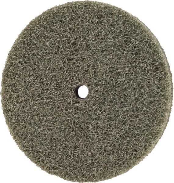 Standard Abrasives - 3" Diam, 1/4" Center Hole, Medium Grade, Aluminum Oxide Deburring Wheel - Exact Tool & Supply