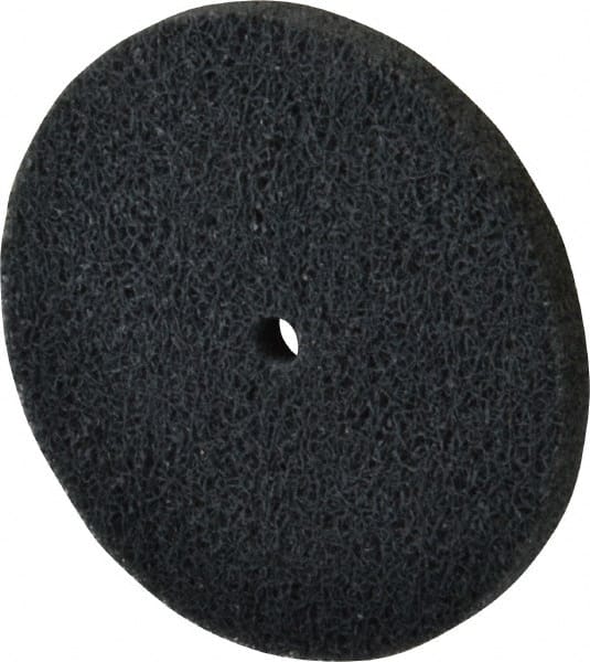 Standard Abrasives - 3" Diam, 1/4" Center Hole, Fine Grade, Silicon Carbide Deburring Wheel - Exact Tool & Supply