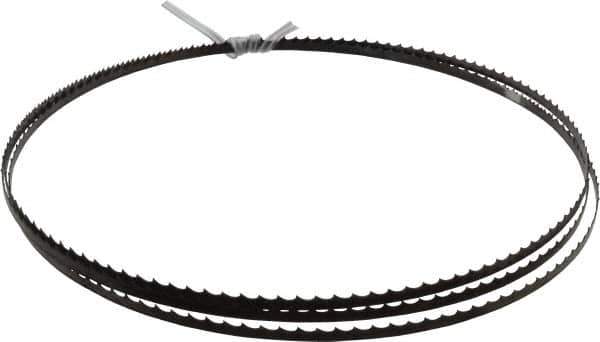 Disston - 4 TPI, 7' 9-1/2" Long x 1/4" Wide x 0.025" Thick, Welded Band Saw Blade - Carbon Steel, Toothed Edge, Raker Tooth Set, Flexible Back, Contour Cutting - Exact Tool & Supply