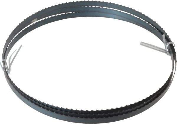 Disston - 4 TPI, 7' 9-1/2" Long x 1/2" Wide x 0.025" Thick, Welded Band Saw Blade - Carbon Steel, Toothed Edge, Raker Tooth Set, Flexible Back, Contour Cutting - Exact Tool & Supply