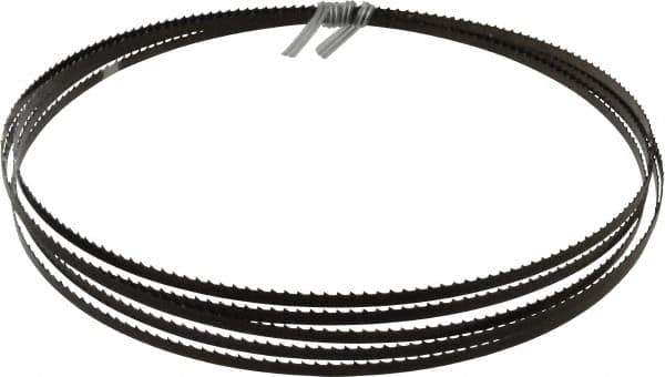 Disston - 6 TPI, 12' 6" Long x 1/4" Wide x 0.025" Thick, Welded Band Saw Blade - Carbon Steel, Toothed Edge, Raker Tooth Set, Flexible Back, Contour Cutting - Exact Tool & Supply