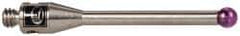 Renishaw - 0.0787 Inch Ball Diameter, Stainless Steel Stem, M2 Thread, Ruby Point Ball Tip CMM Stylus - 0.5512 Inch Working Length, 0.05 Inch Stem Diameter, 0.7874 Inch Overall Length - Exact Tool & Supply
