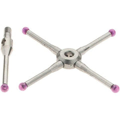 Renishaw - 0.08 Inch Ball Diameter, Stainless Steel Stem, M2 Thread, Ruby Point Ball Tip CMM Stylus - 0.4724 Inch Working Length, 0.05 Inch Stem Diameter, 19.2 mm Overall Length - Exact Tool & Supply