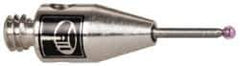 Renishaw - 0.0276 Inch Ball Diameter, Carbide Stem, M2 Thread, Ruby Point Ball Tip CMM Stylus - 0.1575 Inch Working Length, 0.0197 Inch Stem Diameter, 0.3937 Inch Overall Length - Exact Tool & Supply