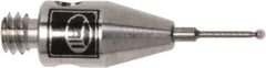 Renishaw - 0.0197 Inch Ball Diameter, Carbide Stem, M2 Thread, Ruby Point Ball Tip CMM Stylus - 0.1181 Inch Working Length, 0.02 Inch Stem Diameter, 0.3937 Inch Overall Length - Exact Tool & Supply
