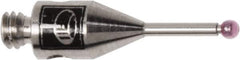 Renishaw - 0.0394 Inch Ball Diameter, Stainless Steel Stem, M2 Thread, Ruby Point Ball Tip CMM Stylus - 0.1772 Inch Working Length, 0.028 Inch Stem Diameter, 0.3937 Inch Overall Length - Exact Tool & Supply