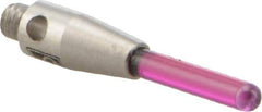 Renishaw - 0.06 Inch Ball Diameter, Stainless Steel Stem, M2 Thread, Ruby Point Ball Tip CMM Stylus - 0.315 Inch Working Length, 0.5906 Inch Overall Length - Exact Tool & Supply