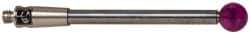 Renishaw - 0.1575 Inch Ball Diameter, Carbide Stem, M2 Thread, Ruby Point Ball Tip CMM Stylus - 1.1811 Inch Working Length, 0.0787 Inch Stem Diameter, 1.1811 Inch Overall Length - Exact Tool & Supply