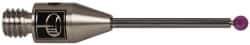 Renishaw - 0.0591 Inch Ball Diameter, Carbide Stem, M3 Thread, Ruby Point Ball Tip CMM Stylus - 1/2 Inch Working Length, 0.0394 Inch Stem Diameter, 0.7874 Inch Overall Length - Exact Tool & Supply