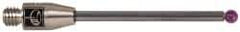 Renishaw - 0.0787 Inch Ball Diameter, Carbide Stem, M3 Thread, Ruby Point Ball Tip CMM Stylus - 0.8976 Inch Working Length, 0.0591 Inch Stem Diameter, 1.1811 Inch Overall Length - Exact Tool & Supply