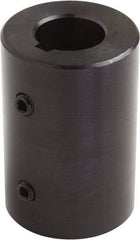 Climax Metal Products - 1-3/4" Inside x 2-3/4" Outside Diam, Set Screw Rigid Coupling with Keyway - 4-1/2" Long x 3/8" Keyway Width x 3/16" Keyway Depth - Exact Tool & Supply