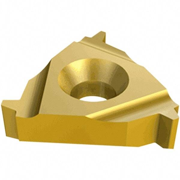 Iscar - 16IL Internal Left Hand 10 Acme Laydown Threading Insert - Grade IC50M, Uncoated Carbide, 9.52mm Inscribed Circle - Exact Tool & Supply