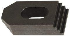 Jergens - 1/2" Stud, Low Carbon Steel, Plain Strap Clamp - 2" Travel, 6" OAL x 1-1/4" Wide x 7/8" High, Black Oxide Finish, Tapered Nose - Exact Tool & Supply