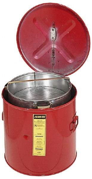 Justrite - Bench Top Solvent-Based Parts Washer - 6 Gal Max Operating Capacity, Steel Tank, 14-1/4" High x 15-5/8" Wide - Exact Tool & Supply