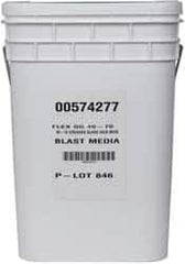 Made in USA - Coarse/Medium Grade Crushed Glass - 40 to 70 Grit, 50 Lb Pail - Exact Tool & Supply