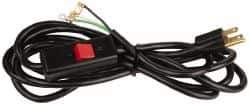Gast - 1/3 HP Power Cord Assembly with Switch - 10 Ft. Long, 115-1 Voltage - Exact Tool & Supply