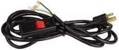 Gast - 1/3 HP Power Cord Assembly with Switch - 10 Ft. Long, 115-1 Voltage - Exact Tool & Supply