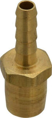 Acme - Open Check Brass Air Chuck - Straight Push On Chuck, 1/4 Barbed - Exact Tool & Supply