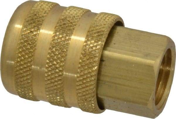 Acme - Closed Check Brass Air Chuck - Lock On Chuck, 1/4 FPT - Exact Tool & Supply