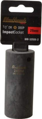 Blackhawk by Proto - 1/2" Drive 26mm Deep Impact Socket - 6 Points, 3-1/2" OAL - Exact Tool & Supply
