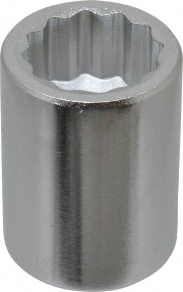 Blackhawk by Proto - 1", 3/4" Drive, Standard Hand Socket - 12 Points, 2" OAL, Chrome Finish - Exact Tool & Supply